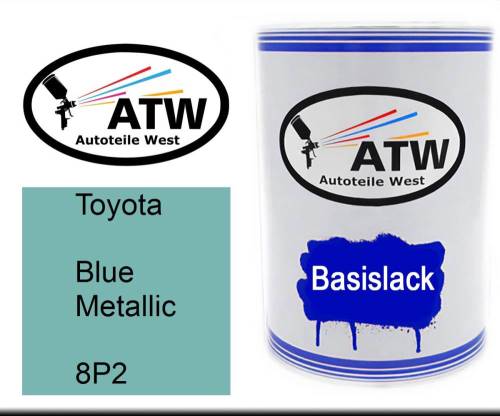 Toyota, Blue Metallic, 8P2: 500ml Lackdose, von ATW Autoteile West.